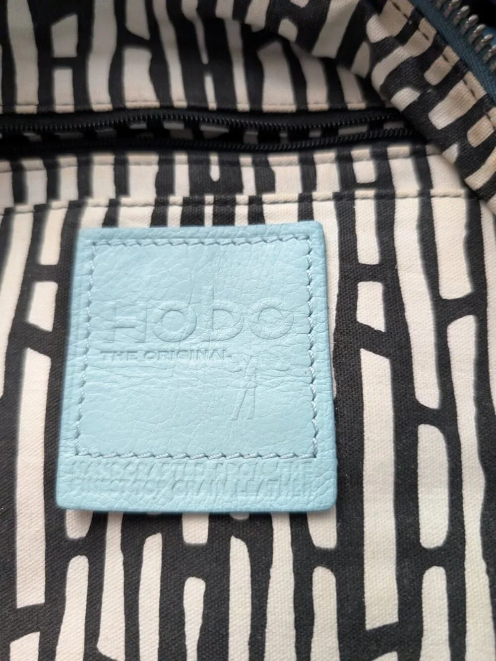 HOBO The Original Teal Blue Nylon Hobo Shoulder Bag